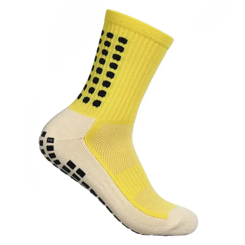 Magimobo Grip Football Socks Glue Dispenser Men Mid Calf Socks Non Slip Running Sports Socks