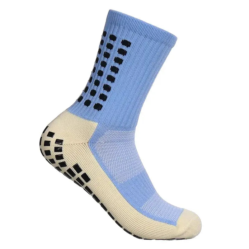 Magimobo Grip Football Socks Glue Dispenser Men Mid Calf Socks Non Slip Running Sports Socks